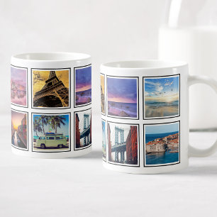 Custom Keepsake Memories Travel Photo Collage Coffee Mug