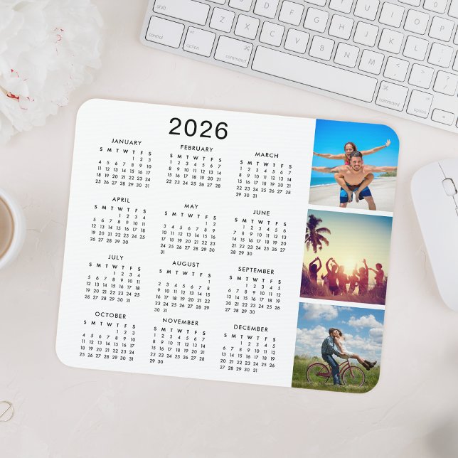 Custom Keepsake Memory Photo Collage 2022 Calendar Mouse Mat (Creator Uploaded)