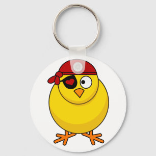 Custom Key Chains With Pirate Baby Chick