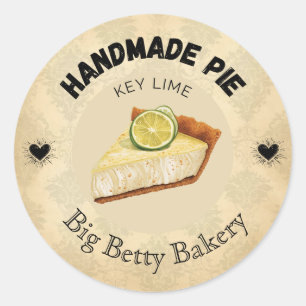 Custom Key Lime Pie Labels Personalised Bakery P