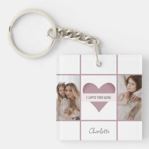 Custom Keychain for Mum – I Love You Design