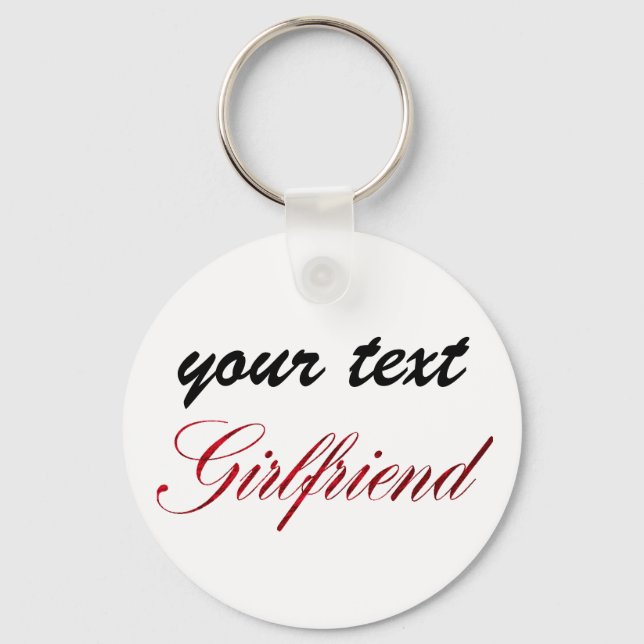 custom  keychain - girlfriend (Front)