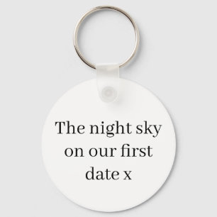 Custom Keychain,  Night Sky Keyring with Any Text,