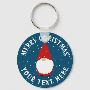 Custom keychain with funny little snow gnome troll
