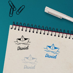 Custom Kid Boat Signature Rubber Stamp
