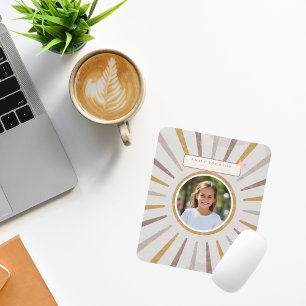 Custom Kid Name & Photo Colourful Mouse Mat
