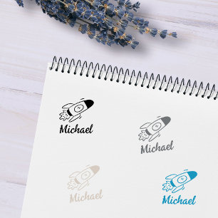 Custom Kid Space Signature Rubber Stamp