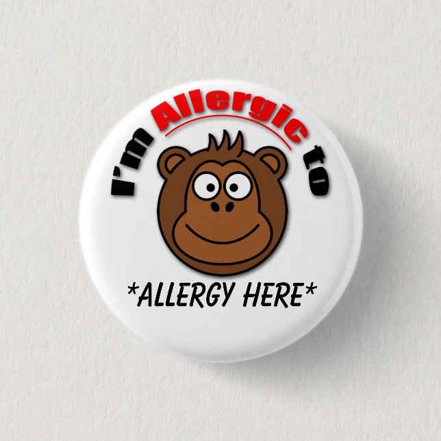 Custom kids allergy badge (Front)