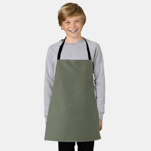Custom Kids Apron – Moss Green Minimalist