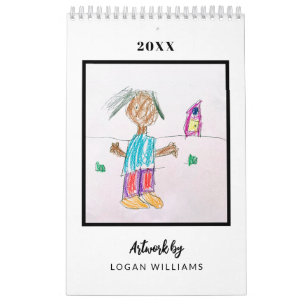 Custom Kids' Art Keepsake Christmas Gift Calendar