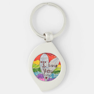 Custom Kids' Art Keepsake Gift for Grandma Key Ring
