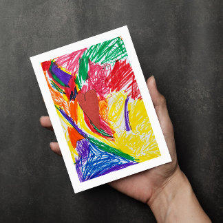 Custom Kids' Art Print Card
