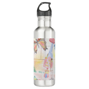 Custom Kids Artwork, Nutcracker toy, butterfly, 710 Ml Water Bottle