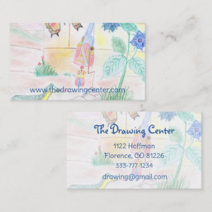 Custom Kids Artwork, Nutcracker toy, butterfly,  Business Card
