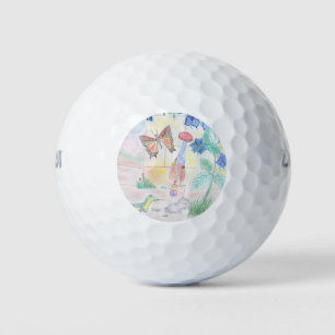 Custom Kids Artwork, Nutcracker toy, butterfly,  Golf Balls