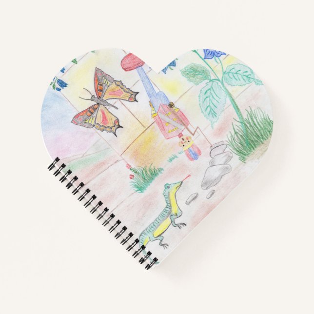 Custom Kids Artwork, Nutcracker toy, butterfly,  Notebook (Front)