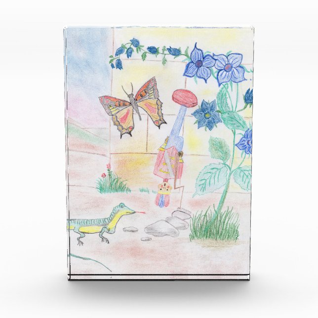 Custom Kids Artwork, Nutcracker toy, butterfly,  Photo Block (Front)