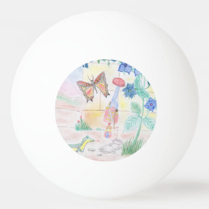 Custom Kids Artwork, Nutcracker toy, butterfly, Ping Pong Ball