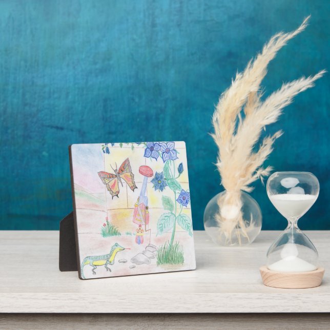 Custom Kids Artwork, Nutcracker toy, butterfly,  Plaque (Insitu)