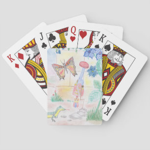 Custom Kids Artwork, Nutcracker toy, butterfly,  Playing Cards