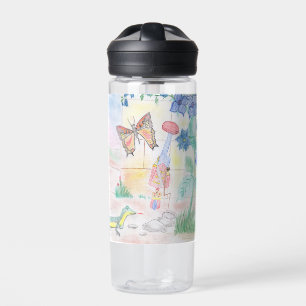 Custom Kids Artwork, Nutcracker toy, butterfly, Water Bottle