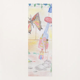 Custom Kids Artwork, Nutcracker toy, butterfly, Yoga Mat