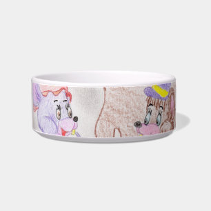 Custom Kids Artwork, two cute mouse, flowers.... Bowl
