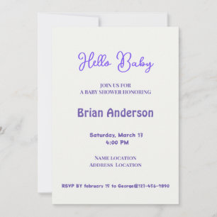 Custom Kids Artwork, two cute mouse, flowers.... Invitation