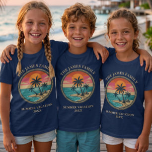 Custom Kids Beach Vacation T-Shirt