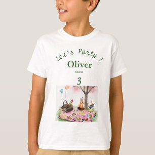 Custom Kids Birthday Animals Guest of honour T-Shirt