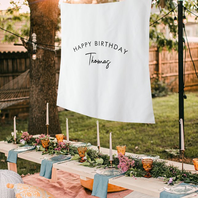 Custom Kids Birthday Name Sheet Backdrop Banner Tapestry (Custom Kids Birthday Name Sheet Backdrop Banner)