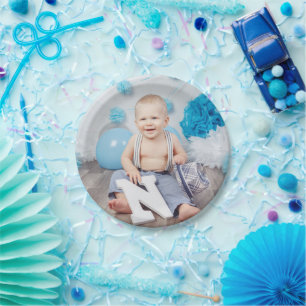 Custom Kids Birthday Photo Paper Plate