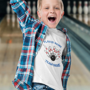 Custom Kids Bowling Team Shirt - Strike Logo