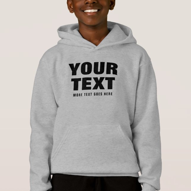 Custom Kids Boys Modish Big Font Words Template (Front)
