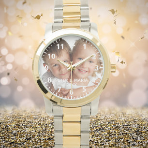 Custom kids children photo names year mum watch