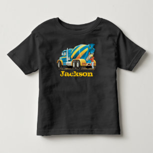 Custom Kids Concrete Mixer Construction Trucks Toddler T-Shirt
