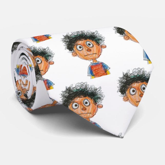 custom kids drawing tie (Rolled)