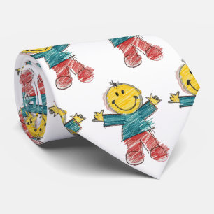 custom kids drawing tie