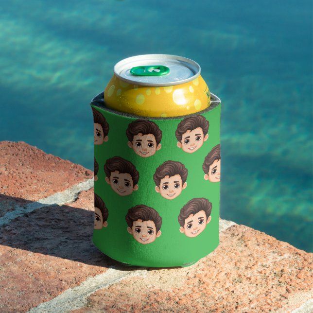 Custom kids Face Funny  Party Personalized  Can Cooler (In Situ Pool)