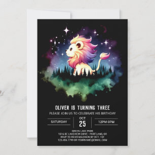 Custom Kids Lion Birthday Invitation