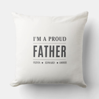 Custom Kids' Names Design | Personalised Father’s Cushion