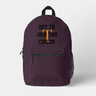 custom kids or teen name cherry purple printed backpack