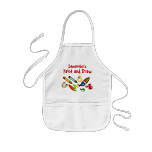 Custom Kids Paint Draw Arts and Crafts Kids Smock Apron