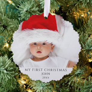 Custom kids photo Christmas  Tree Decoration Card