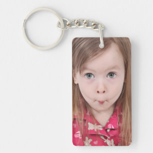 Custom Kids Photos Cute 2 Image Personalised Key Ring