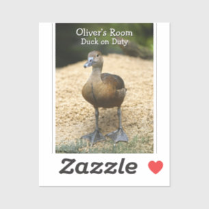 Custom Kids Room Duck on Duty Name Design