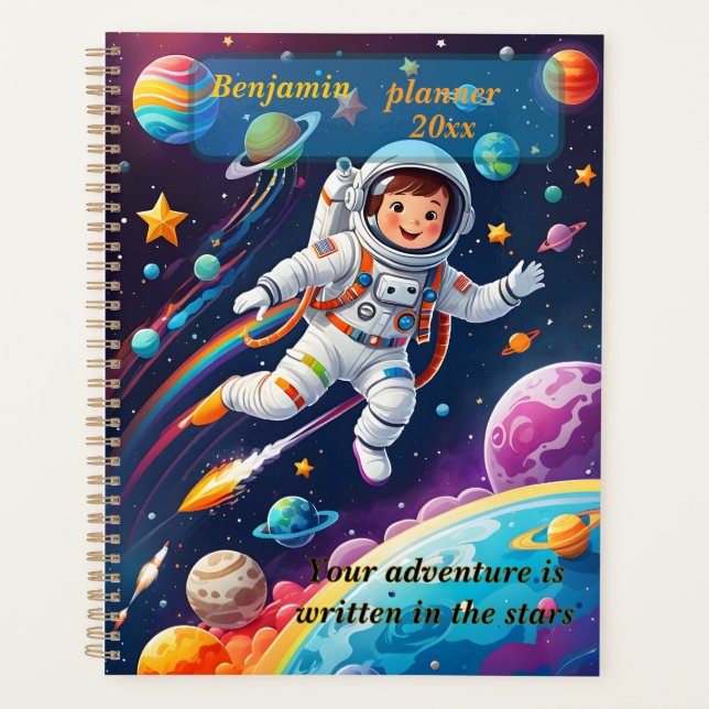 Custom Kids Space Planner Cover – "Your Adventure  (Front)