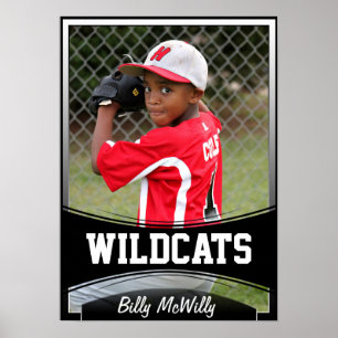 Custom Kids Sports Photo, Name and Team Posters