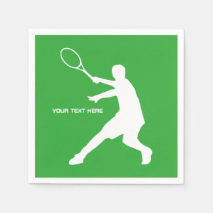 Custom kids tennis birthday party paper napkins