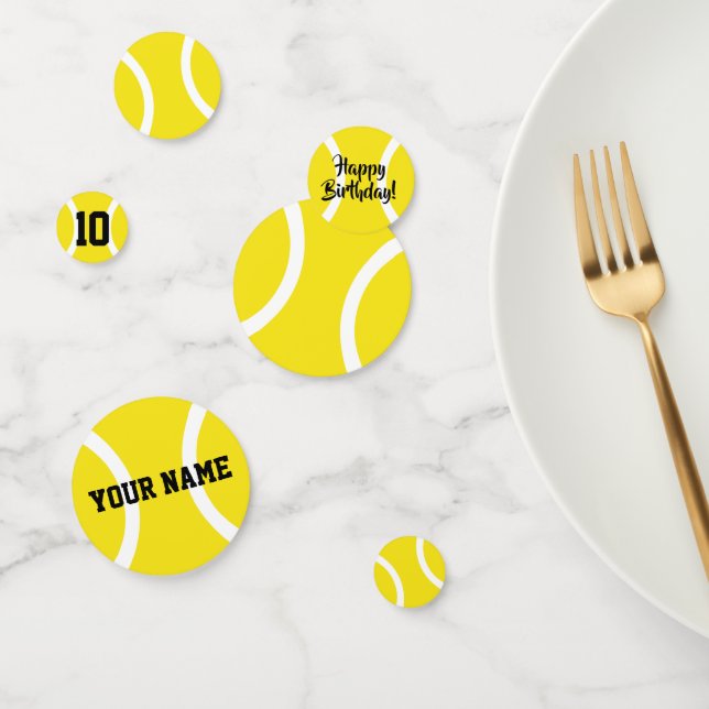 Custom kid's tennis Birthday party supplies Confetti (Group)